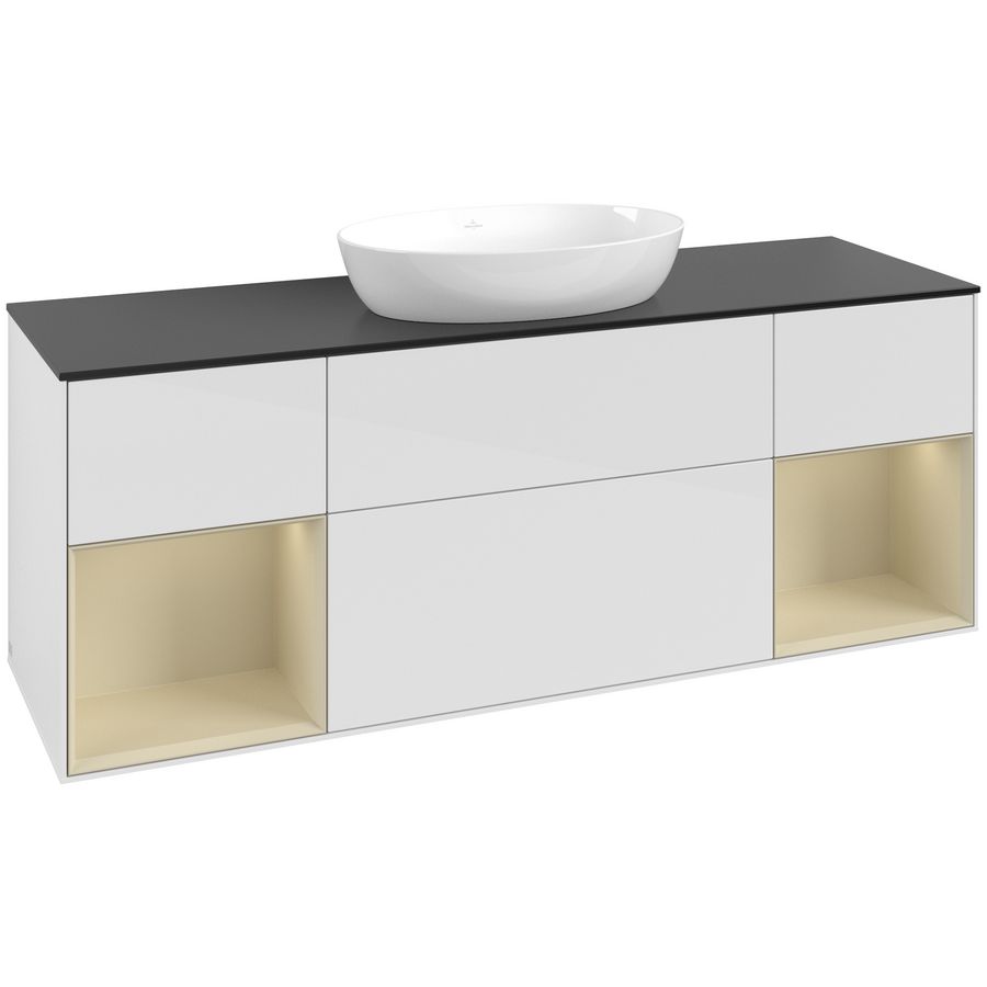 Wastafelonderkast Finion 1600x603x501mm G.White.L FD02HJGF
