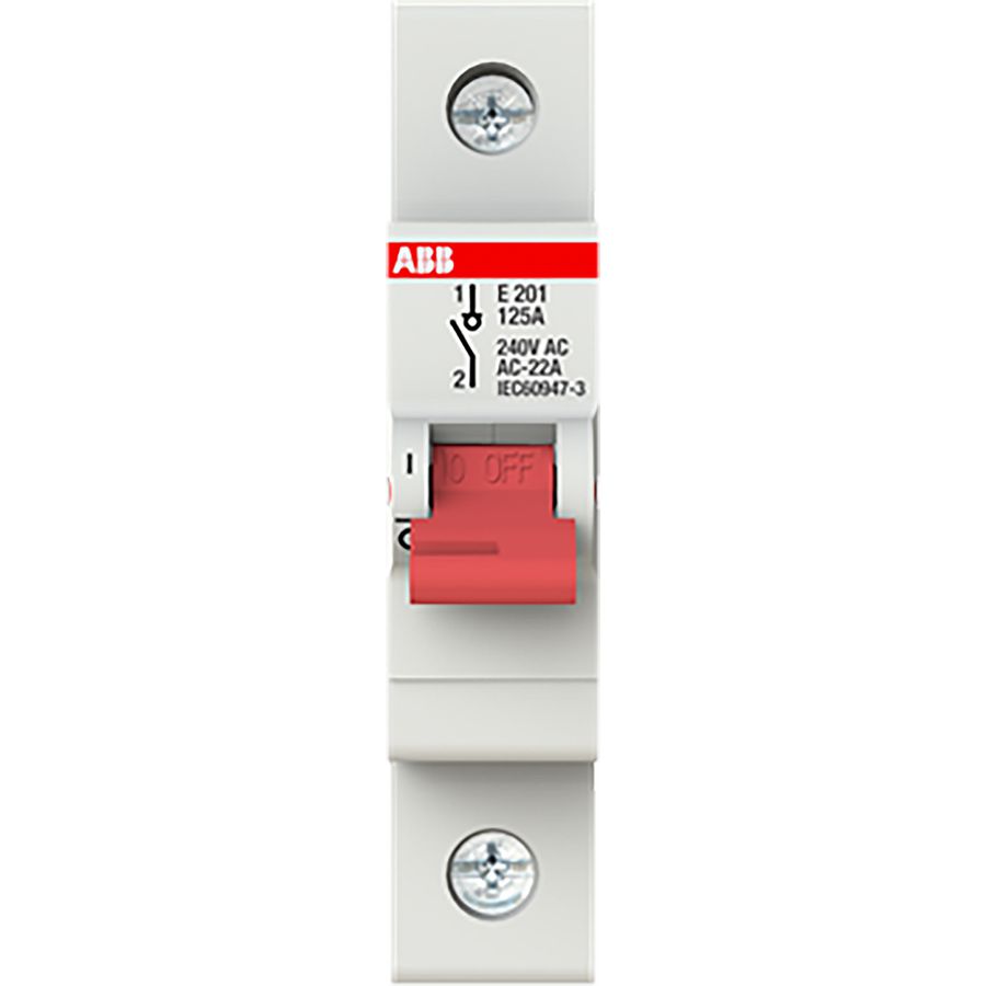 Aan-Uit schakelaar rood 1 P 125A