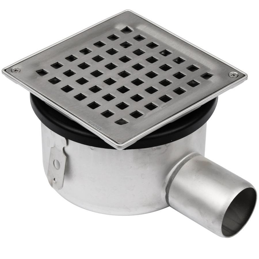 Vloerput RVS304 145x145mm tbv 50mm vastgeschroefd rooster ve