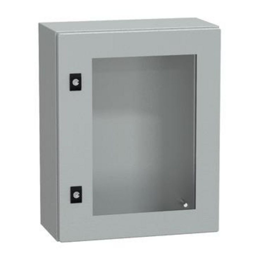 Deur 500x400x200mm IP66 / IK08 Transparant RAL70 Spacial CRN