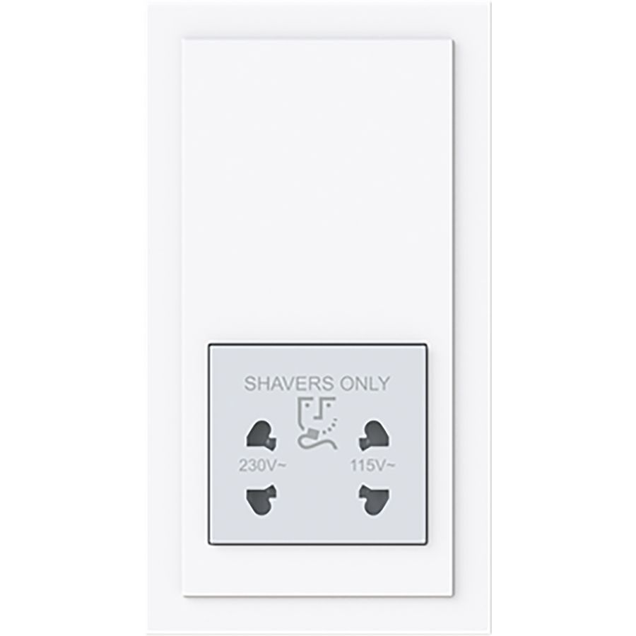 Wandcontactdoos met ingebouwde scheidingstrafo art-wit (2332 UJBS-44G)