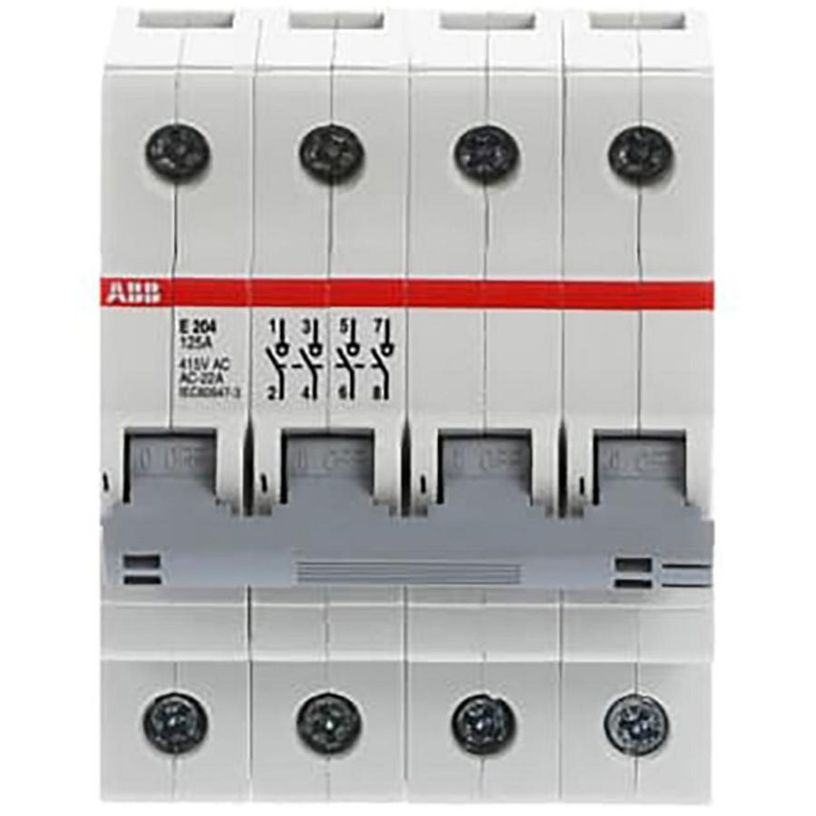 Aan-Uit schakelaar grijs 4 P 125A 4P 125A grijs