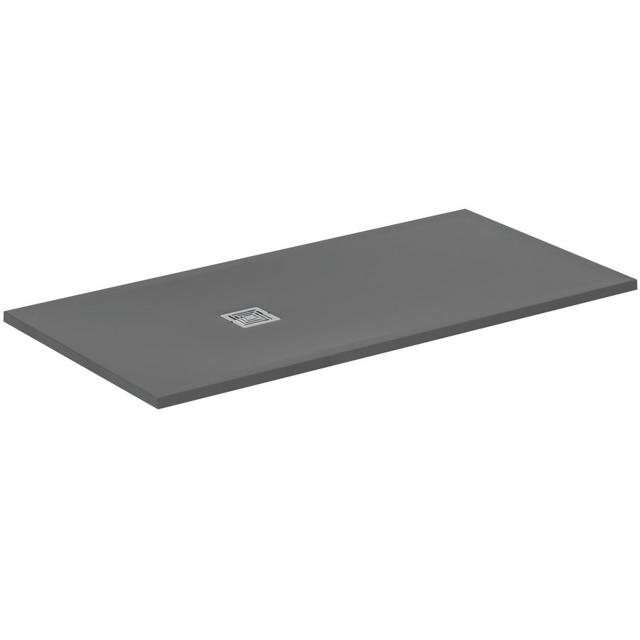 Douchebak rechthoek 1600x800x30mm Betongrijs Ultra Flat S +