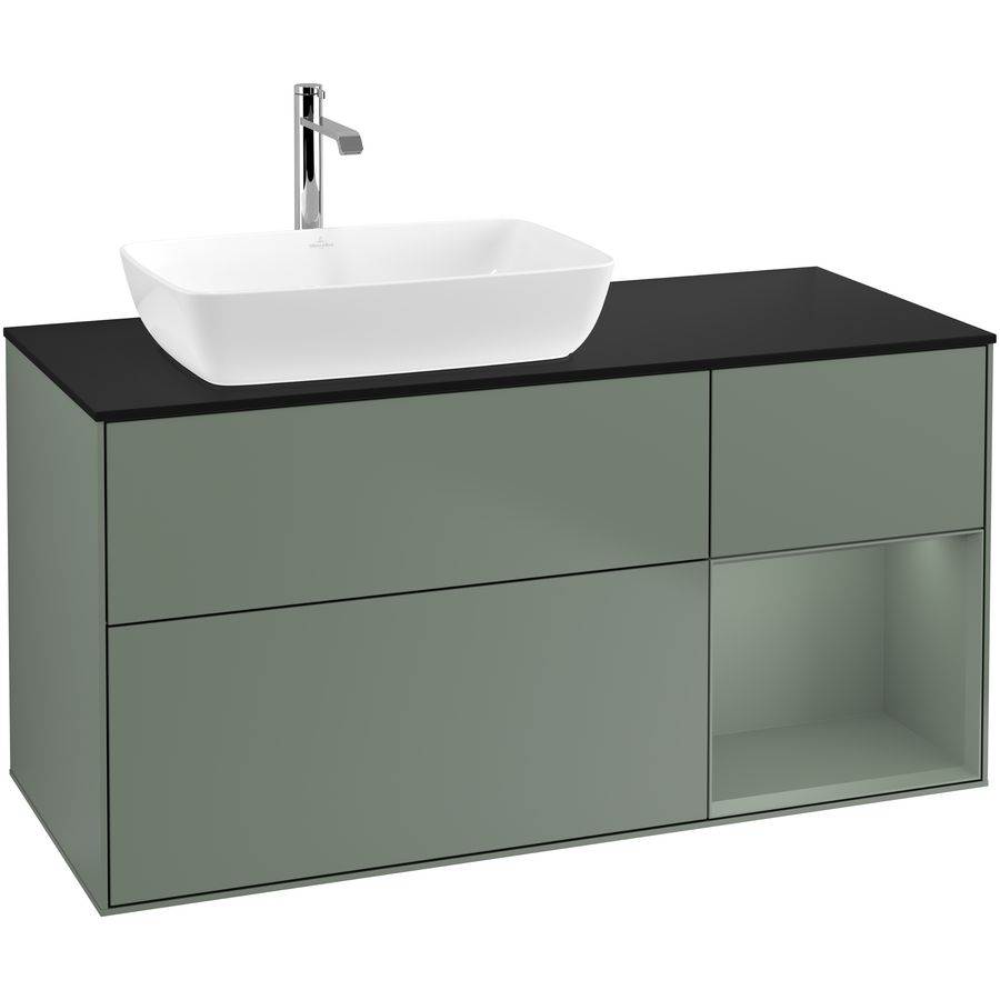 Wastafelonderkast Finion 1200x603x501mm Olive Matt Lacquer G812GMGM