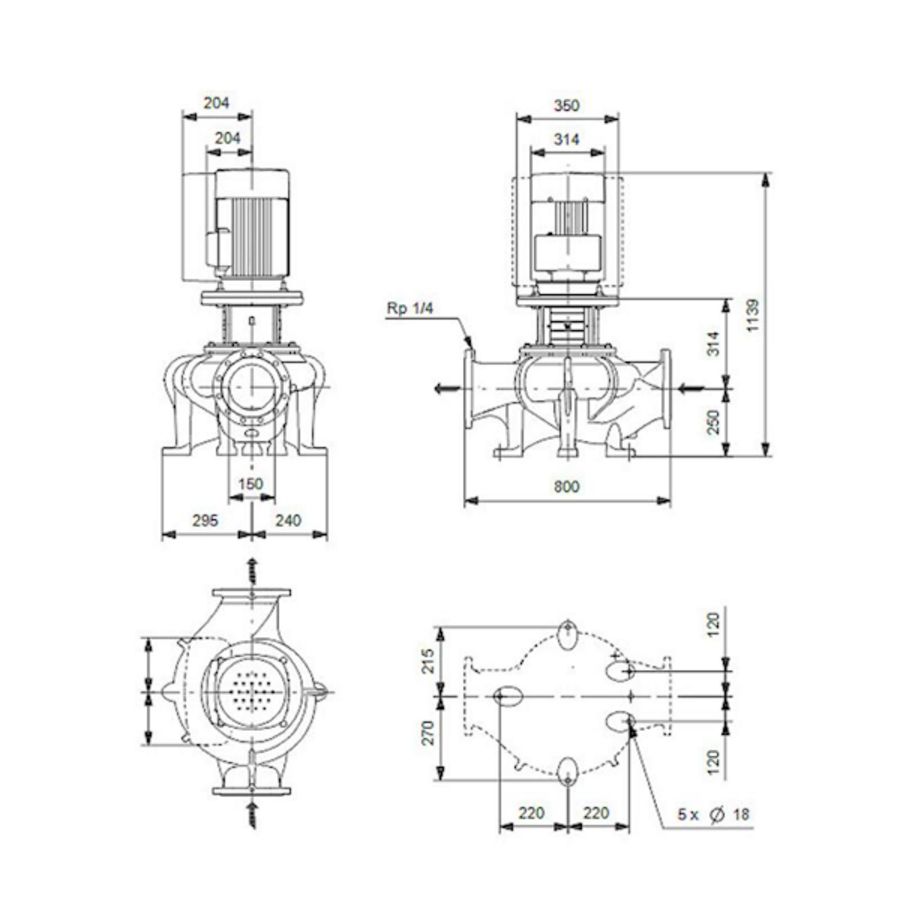 Inlinepomp TP 150-170/4-A-F-A-BQQE 400D 50HZ