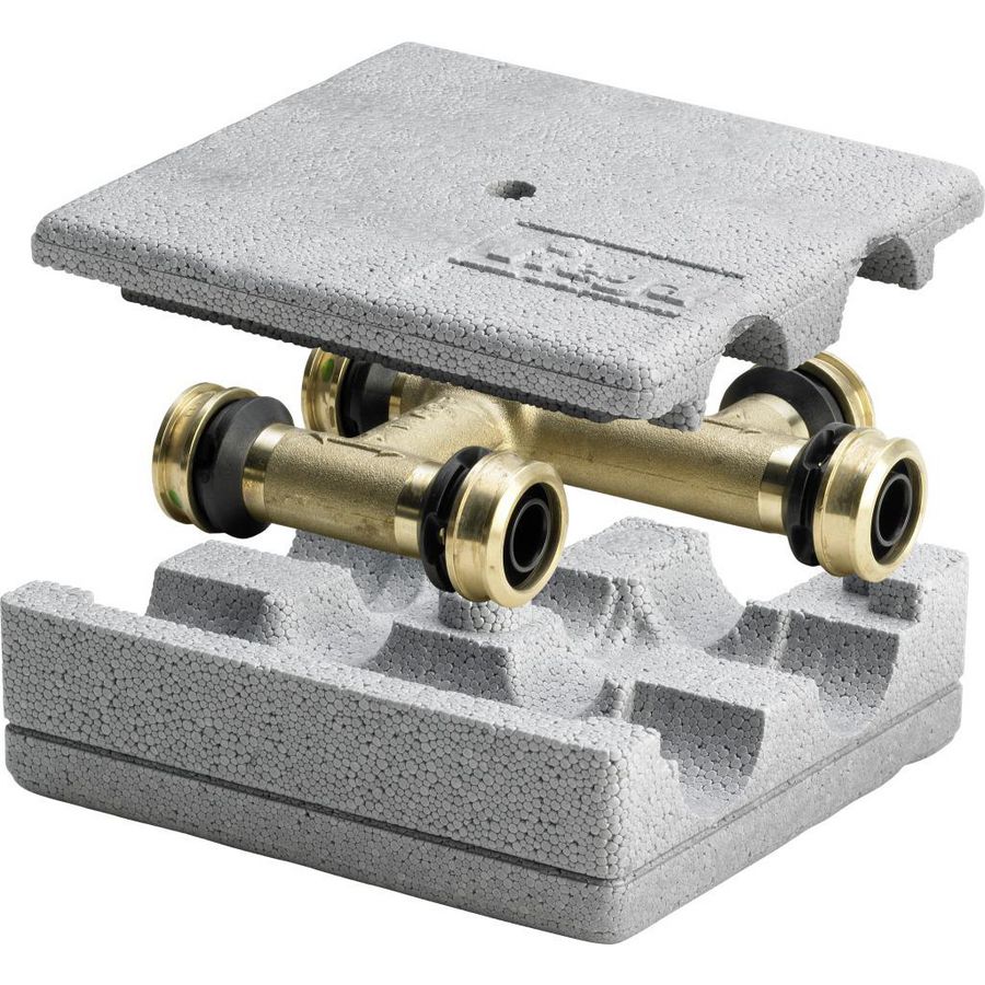 Passeerkruisstuk pers RAXOFIX 25x20x25mm messing incl. isolatie 5349