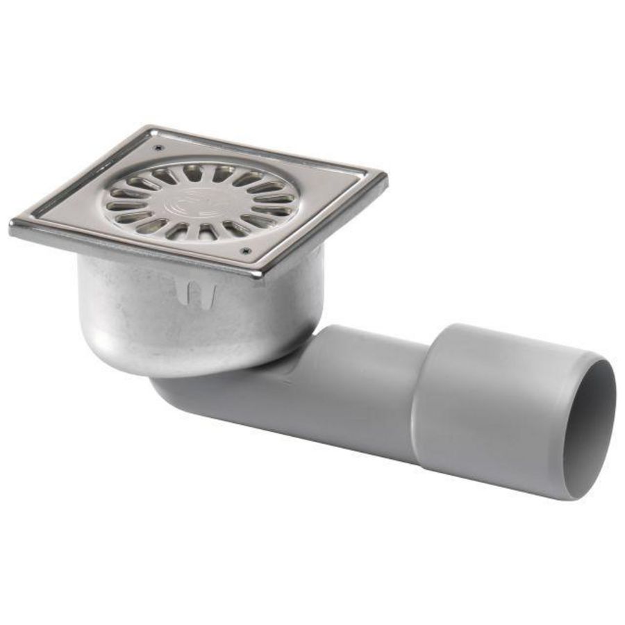 Vloerput Compact RVS304 97x97mm ou 40mm 40/50mm geschr rst