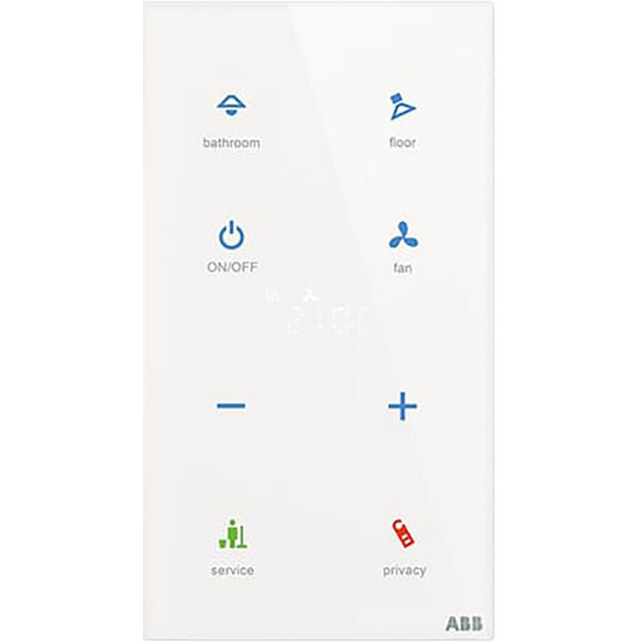 Glasstouch sensor KNX Tacteo 4 voudig met RTC vertikaal