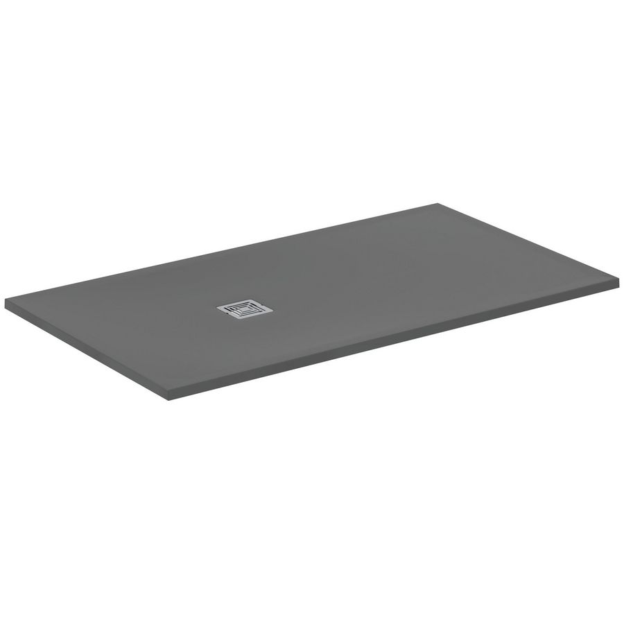 Douchebak rechthoek 1600x900x30mm Betongrijs Ultra Flat S +