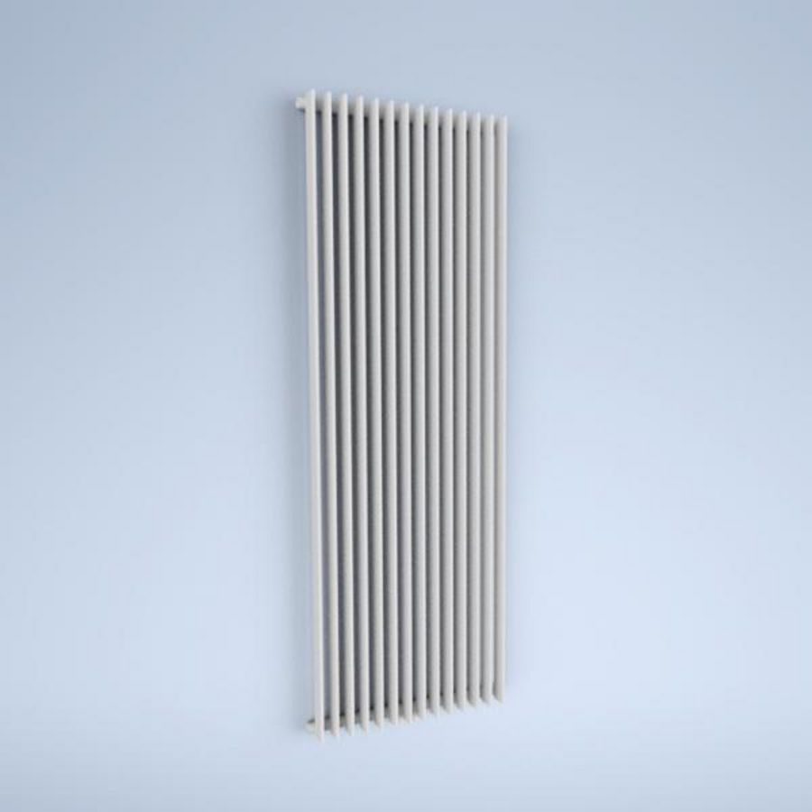 Designradiator TULIPA TV1-A 540x2000mm RAL9016 wit aansluiting LM