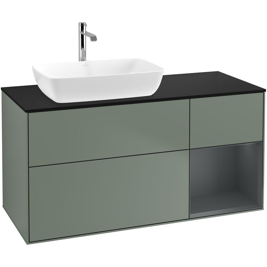 Wastafelonderkast Finion 1200x603x501mm Olive Matt Lacquer G812HGGM