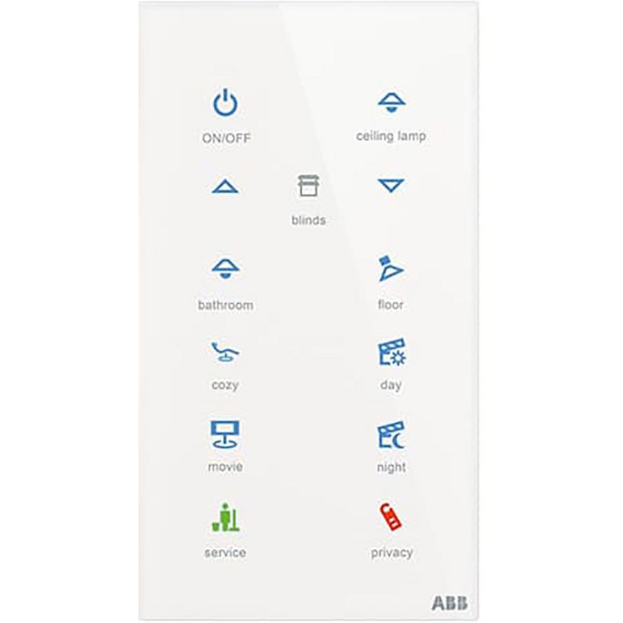 Glasstouch sensor KNX Tacteo 12 voudig vertikaal