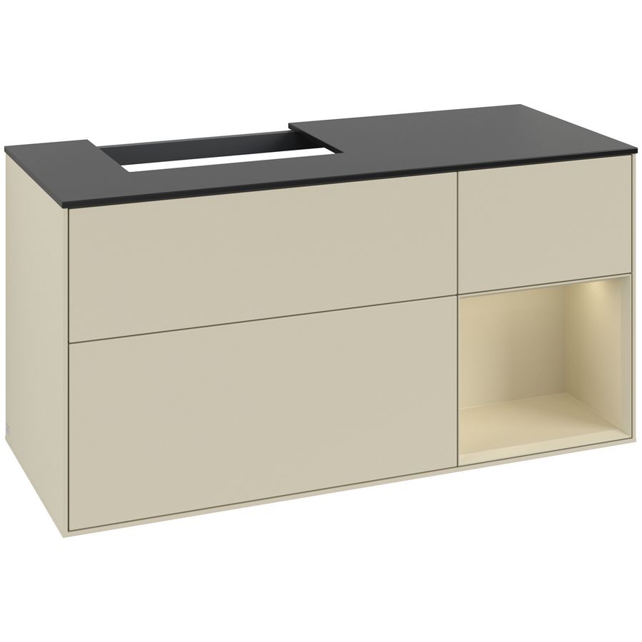 Wastafelonderkast Finion 1200x603x501mm S.Grey Matt Lacquer G152HJHJ