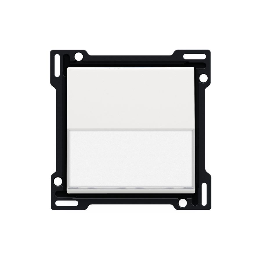 Afwerkingsset tekstveld enkelv. schakelaar/knop white c.