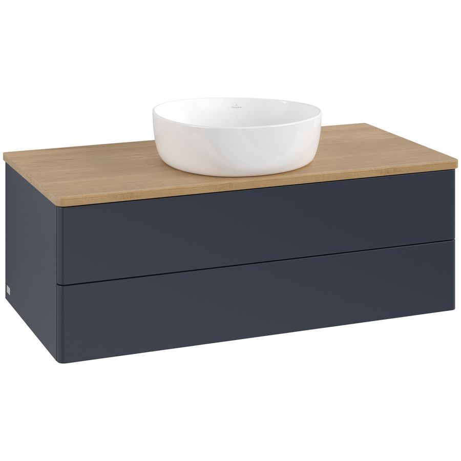 Wastafelonderkast Antao 1000x360x500mm Mid.Blue Matt Lacquer K20011HG