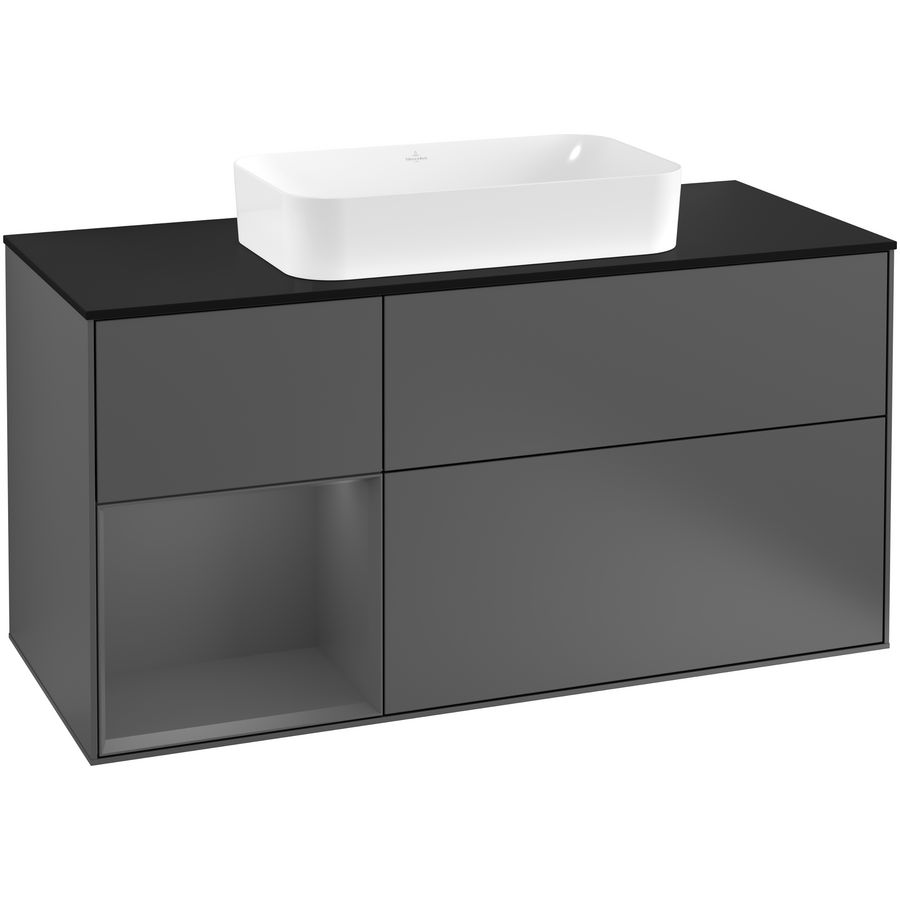 Wastafelonderkast Finion 1200x603x501mm Antr. Matt Lacquer F292GKGK