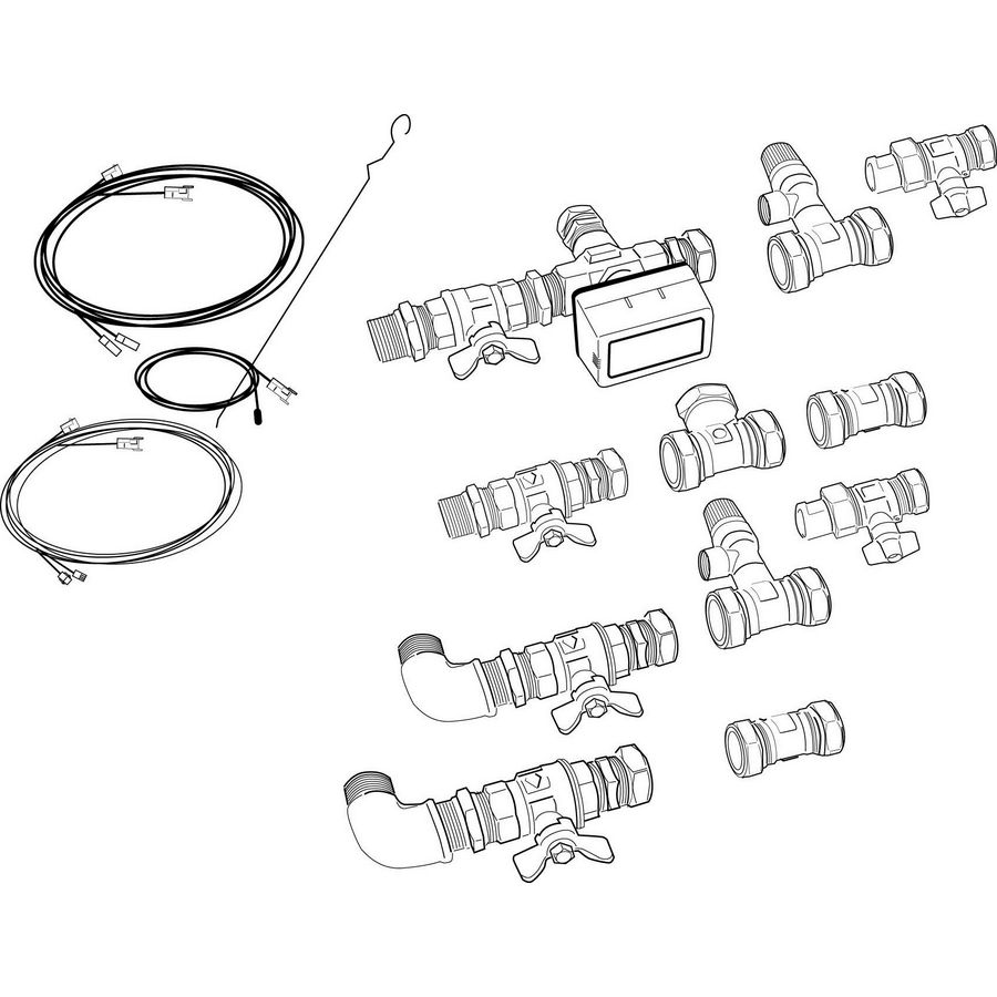 Appendageset TwinFit inclusief 3-wegklep