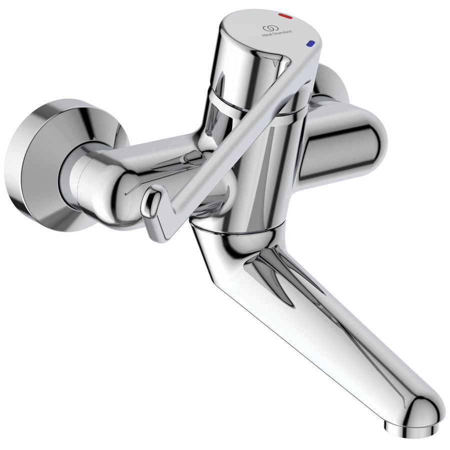 Ceraplus wandmengkraan sprong 150mm chroom hendel 230mm incl. s-koppeling