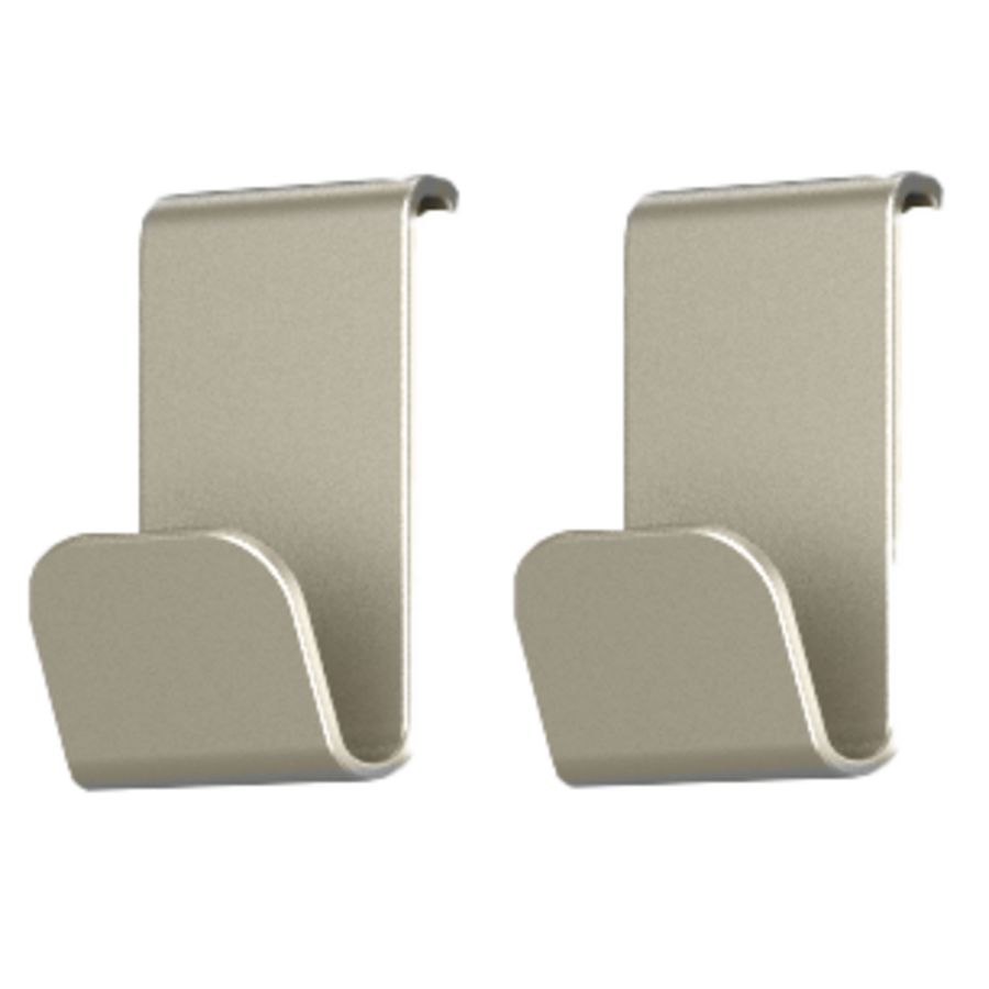 Set a 2st. Ophanghaakjes E-Comfort Onsen/Silk metaal grijs