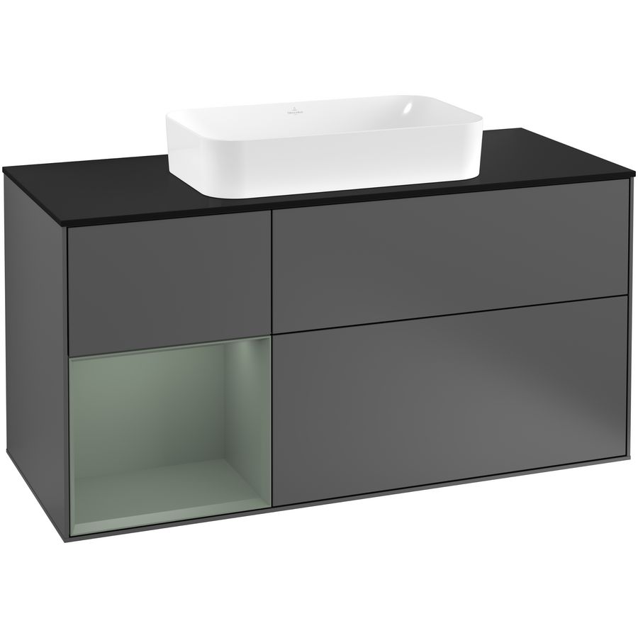 Wastafelonderkast Finion 1200x603x501mm Antr. Matt Lacquer F292GMGK