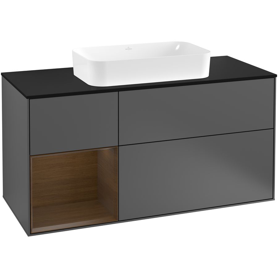 Wastafelonderkast Finion 1200x603x501mm Antr. Matt Lacquer F292GNGK