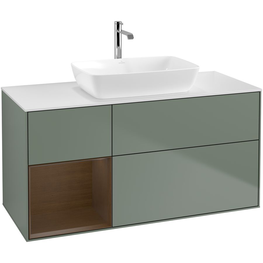 Wastafelonderkast Finion 1200x603x501mm Olive Matt Lacquer G821GNGM