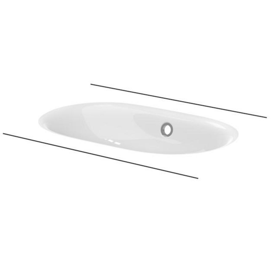 Comodo onderbouw-wastafel ovlp 574×380mm wit ovlpgat