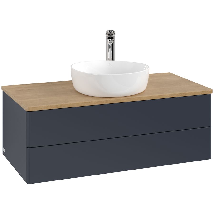 Wastafelonderkast Antao 1000x360x500mm Mid.Blue Matt Lacquer K20051HG