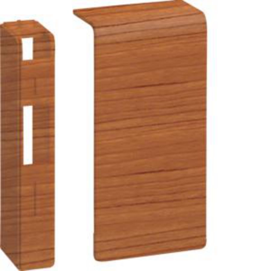 Eindstuk L/R voor goot 80mm hoog SL kersen