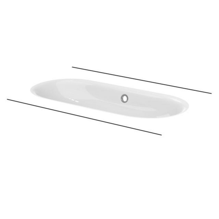 Comodo onderbouw-wasta. ovlp 774x380mm Bahama beige ovlpgat