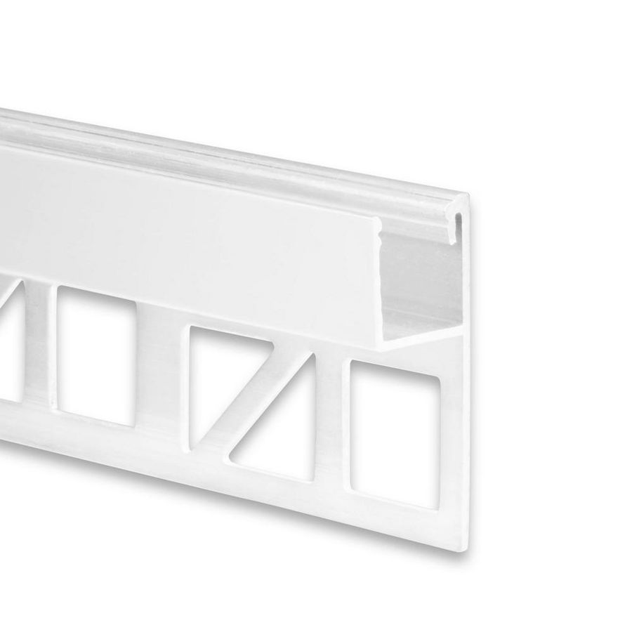 Tegel profiel FP4 finish up L=2mtr. LED strip wit RAL9003