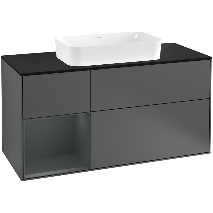 Wastafelonderkast Finion 1200x603x501mm Antr. Matt Lacquer F292HGGK