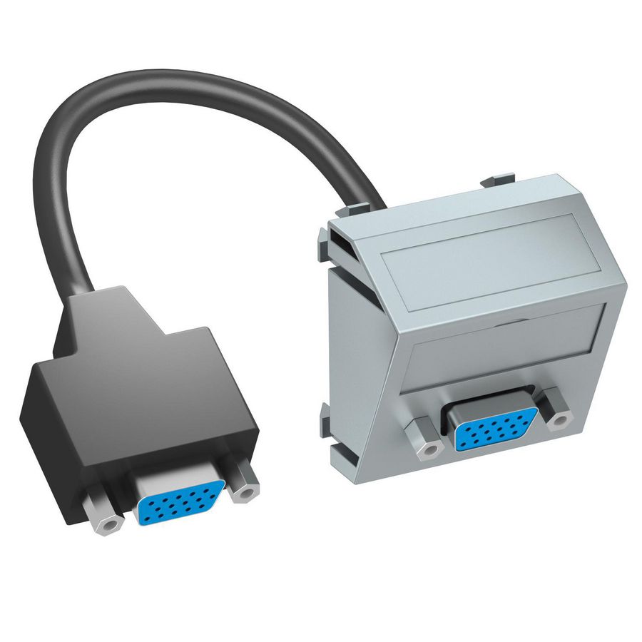Draagplaat VGA met kabel connector-connector 45x45mm