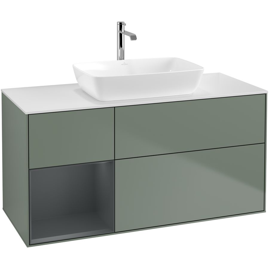 Wastafelonderkast Finion 1200x603x501mm Olive Matt Lacquer G821HGGM