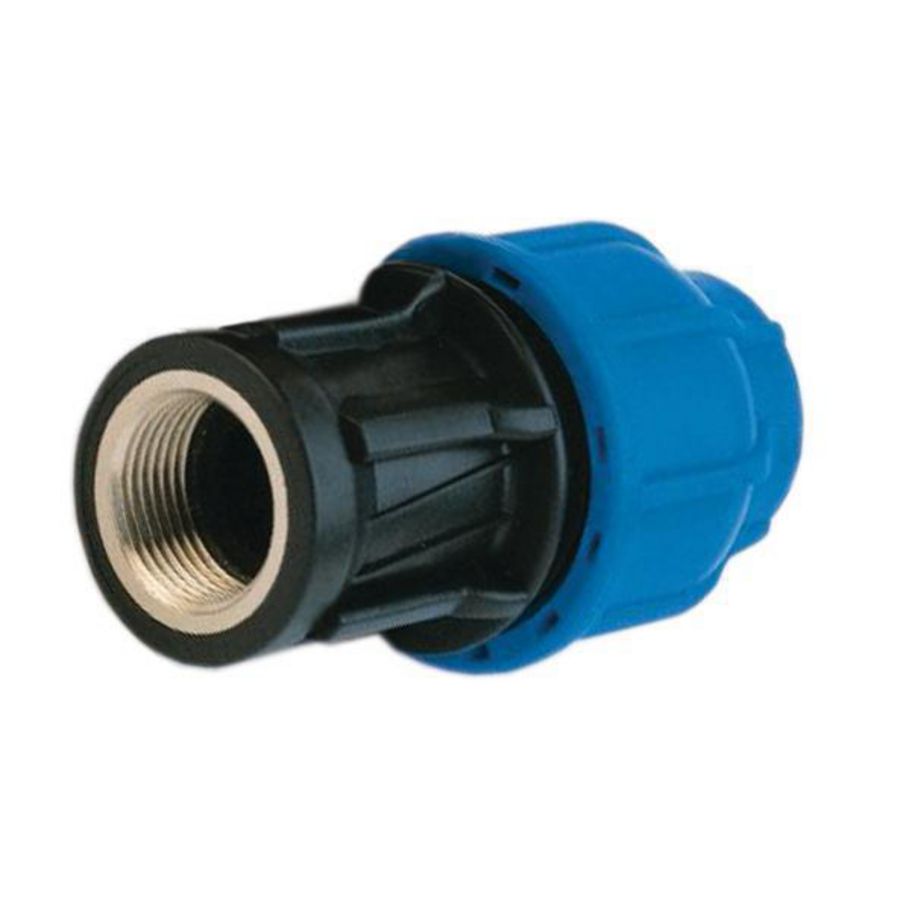 Schroefbus PP tyleen klem 20x1/2" bi. metaal PN16