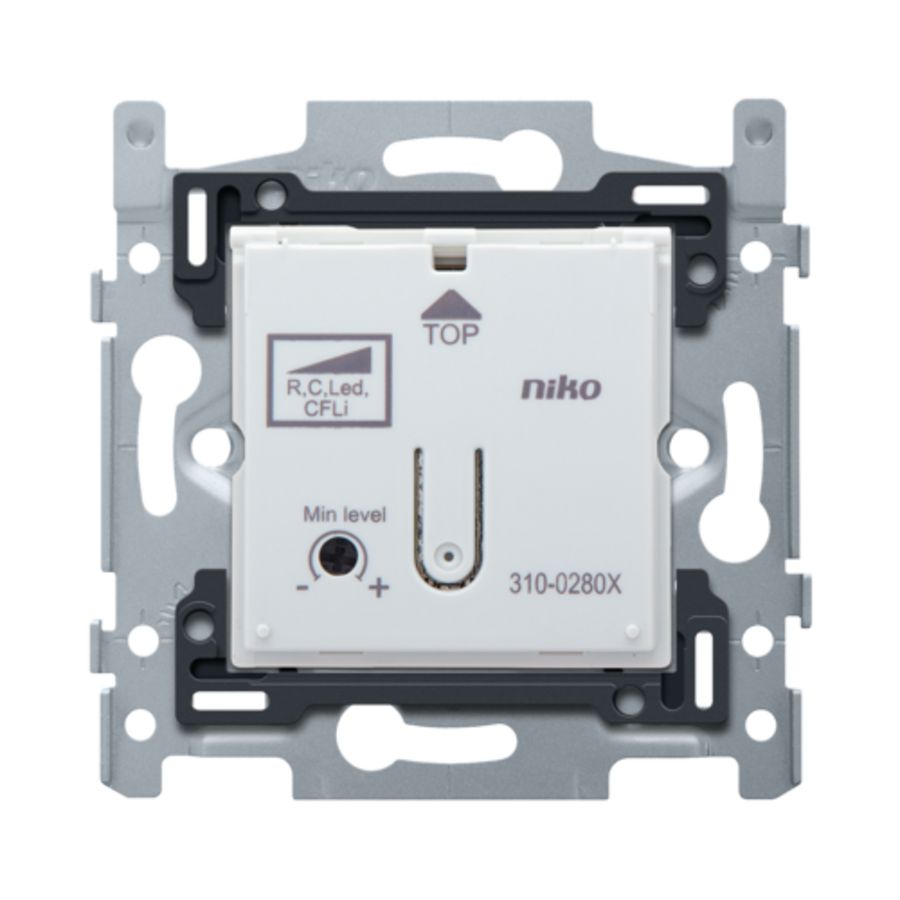 Sokkel inbouw drukknopdimmer 2 - 100 W 3-draads