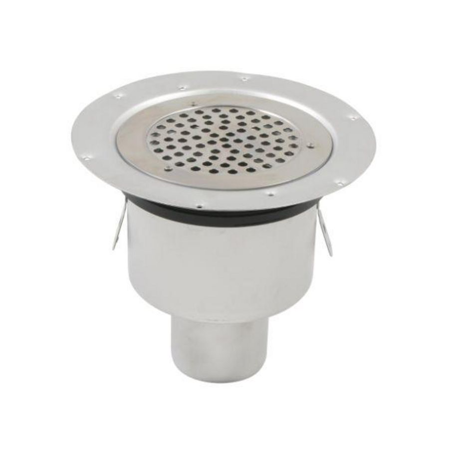 Domestic vloerput diameter 155mm RVS OU. 75mm met vergrendeling