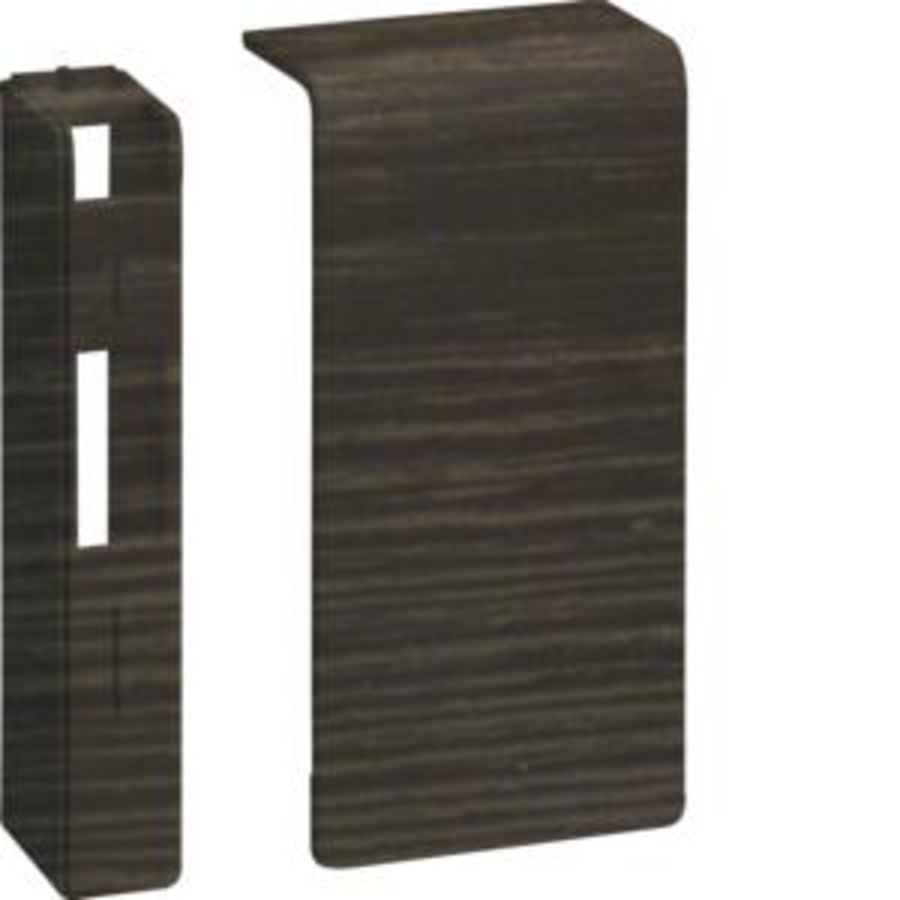 Eindstuk L/R voor goot 80mm hoog SL sucupira