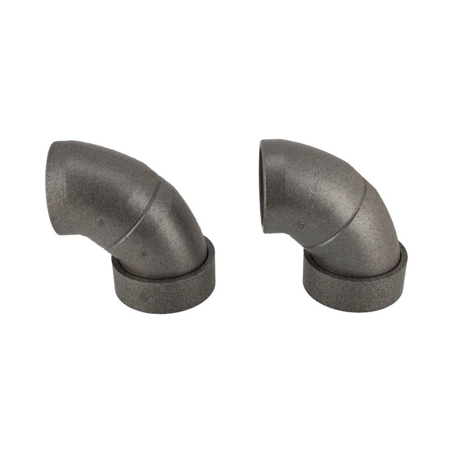 Set 2x bochtstuk 90gr. D160 incl. 2 adapters EH273