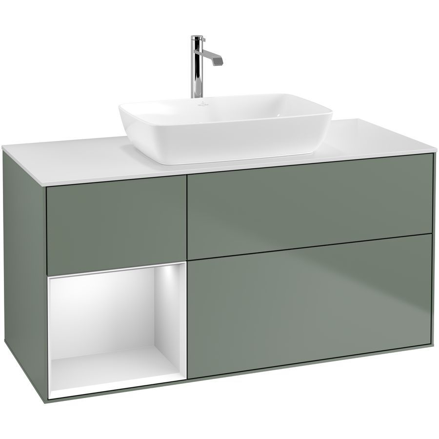 Wastafelonderkast Finion 1200x603x501mm Olive Matt Lacquer G821MTGM