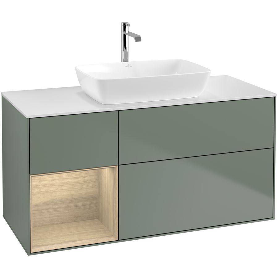 Wastafelonderkast Finion 1200x603x501mm Olive Matt Lacquer G821PCGM