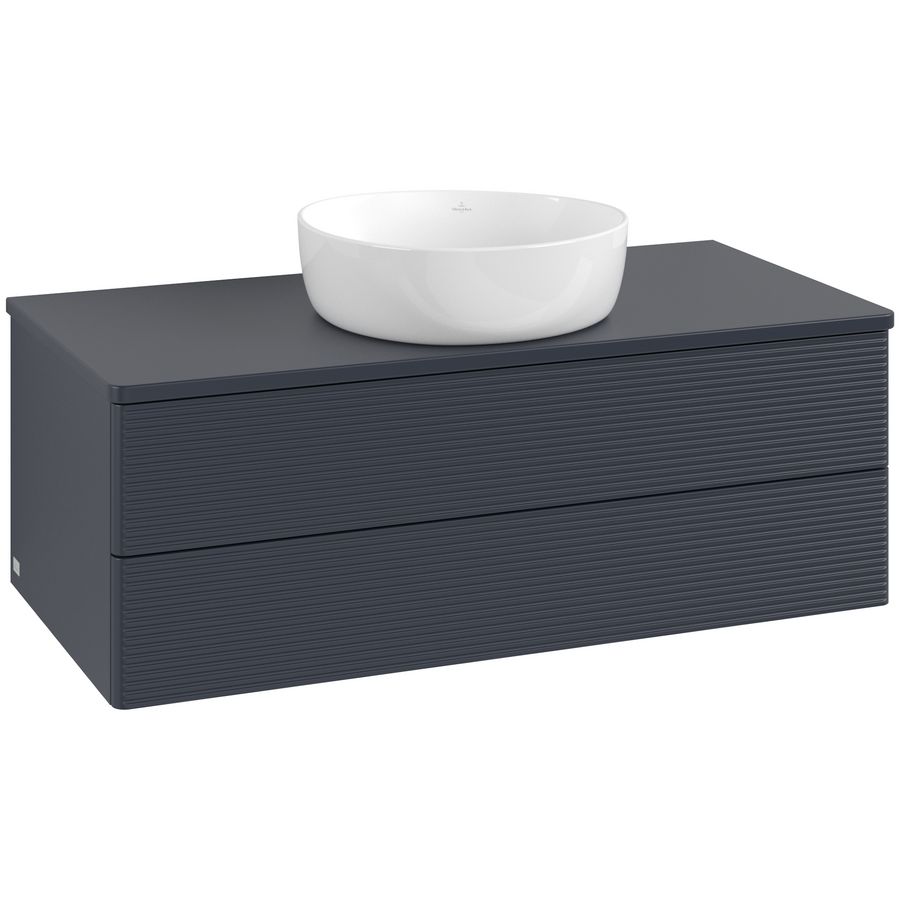 Wastafelonderkast Antao 1000x360x500mm Mid.Blue Matt Lacquer K20150HG