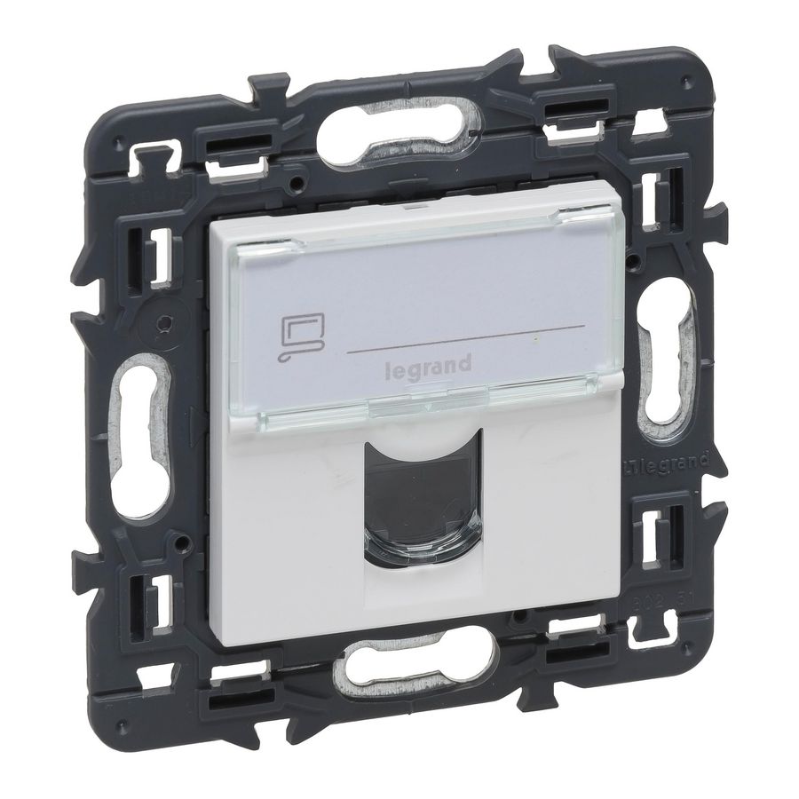 Wandcontactdoos RJ45 UTP Cat. 6 vol.app. wit Valena Next