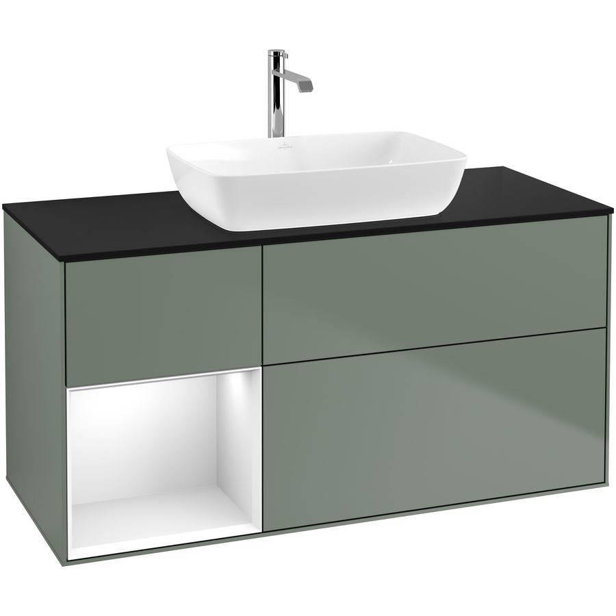 Wastafelonderkast Finion 1200x603x501mm Olive Matt Lacquer G822GFGM