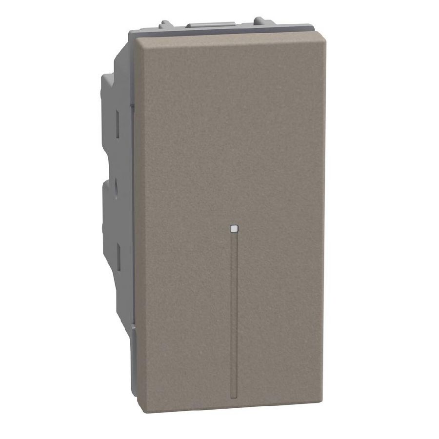 Light Now axiale drukknop NO 10A - 1 module - stone