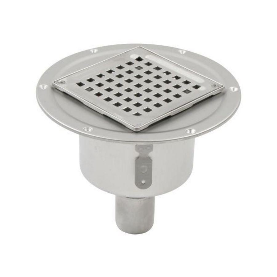 Vloerp RVS 304 Domestic tbv tegelvl 145x145mm OU. 50mm