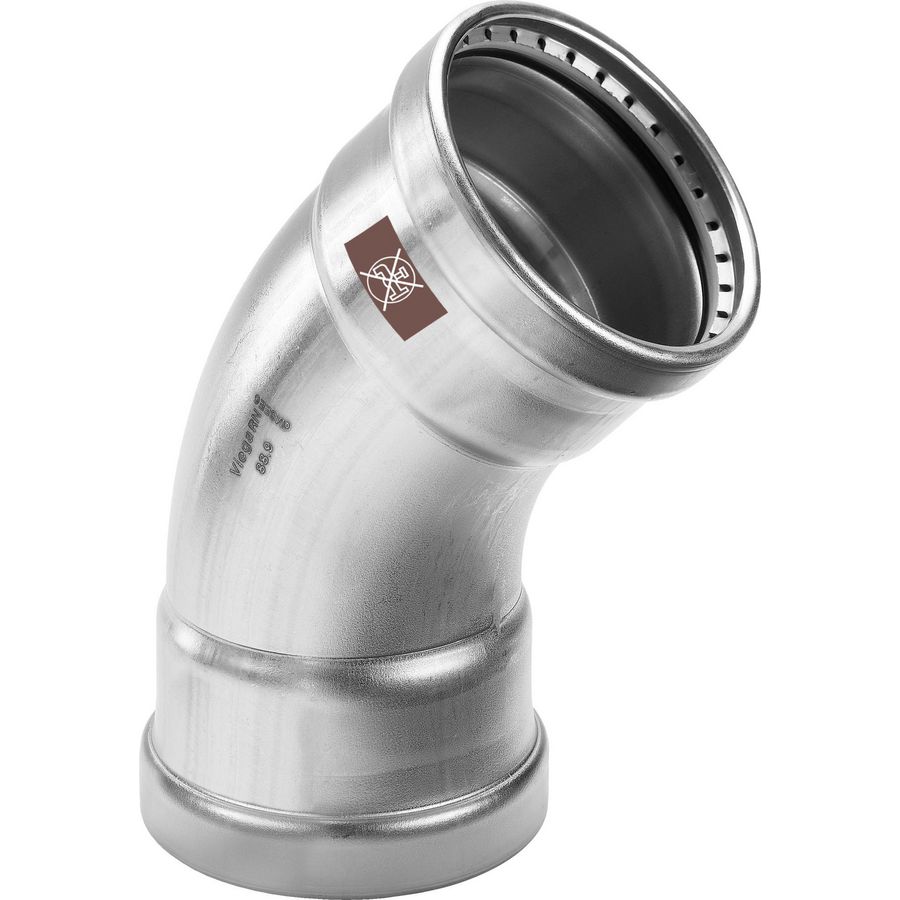 Bochtkoppeling 45° TEMPONOX persaansluiting RVS 76,1x76,1mm 1726XL