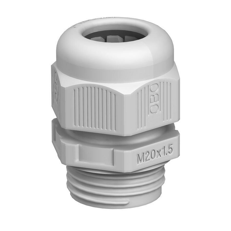 Wartel vol metrisch M16 polyam zilvergrijs RAL 7001 VVE=50