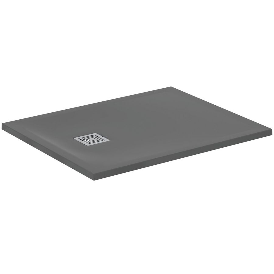 Douchebak rechthoek 1000x800x30mm Betongrijs Ultra Flat S +
