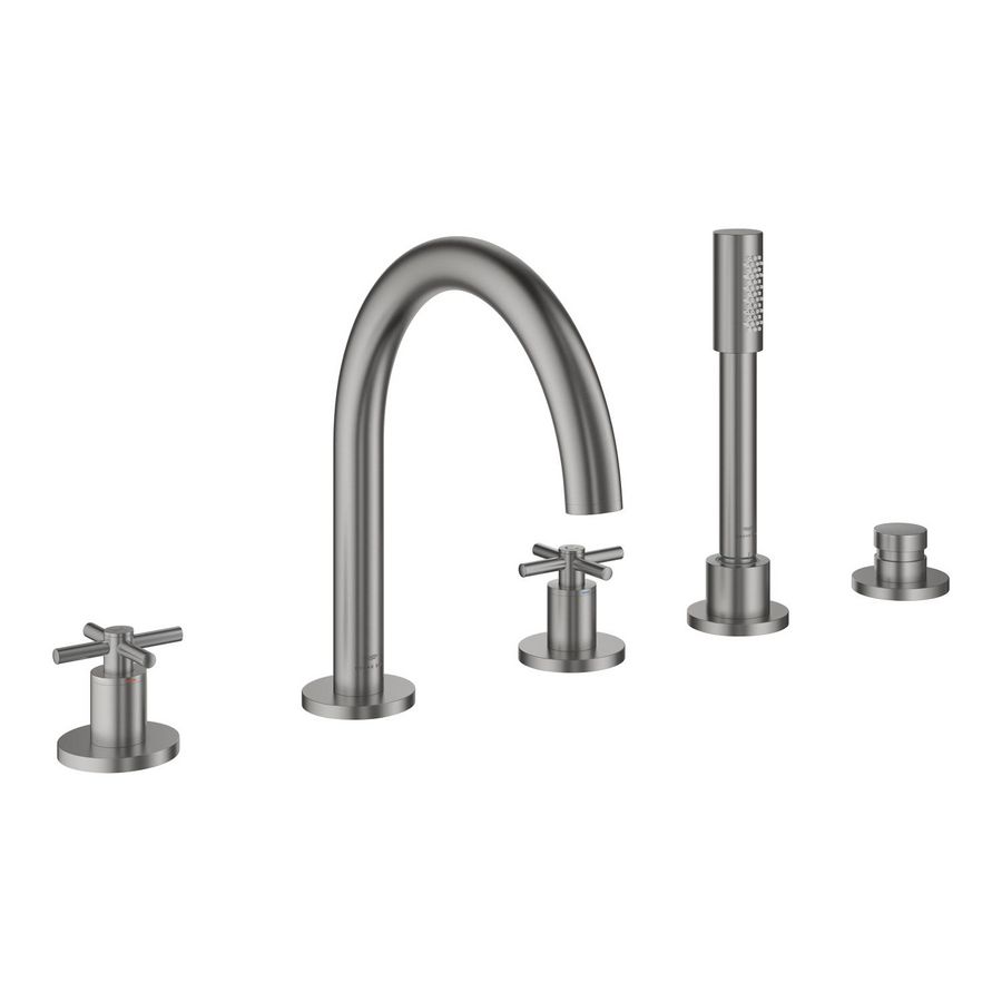 Atrio 5-gats badrandCombinatie kruisgrepen 29408DC0 supersteel (rvs look) (Spa colors coll.)